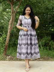 Bollywood Indian Pakistani Ethnic Party Wear Women Soft Pure Tubby Organza Midi Dress