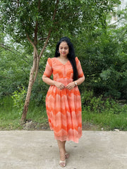 Bollywood Indische Pakistanische Ethnische Party Tragen Frauen Weiche Reine Tubby Organza Midi Kleid