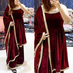 Bollywood Indische Pakistanische Ethnische Party Tragen Frauen Weich Reine Original 9000 Samt Sharara Plazzo Kleid