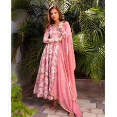 Bollywood Indian Pakistani Ethnic Party Wear Women Soft Pure Faux Georgette Pink Suit Set Dress