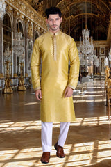 Болливудская индийская пакистанская этническая праздничная одежда из чистого мягкого шелка, мужская шелковая пижама Kurta, хлопок