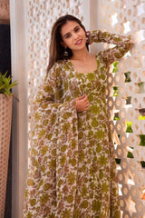 Болливудская индийская пакистанская этническая праздничная одежда, женский мягкий костюм из искусственного жоржетта с цветочным принтом, платье Kurta &amp; Dupatta