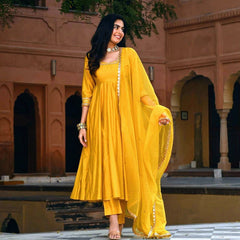 Болливудское индийское пакистанское этническое праздничное платье женское мягкое платье из чистого шелка Anarkali Dupatta из органзы