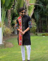 Bollywood Indische Pakistanische Ethno Party Wear Reine weiche Malai Seide Lehenga Choli Dupatta Navratri Spezielle Kombination für Männer Kurta Hose &amp; Frauen