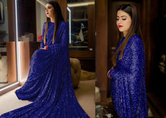 Bollywood, indische, pakistanische, ethnische Partykleidung, weiche reine Sanna-Seide, Sari/Saris/Sari für Damen und Mädchen