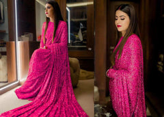 Bollywood, indische, pakistanische, ethnische Partykleidung, weiche reine Sanna-Seide, Sari/Saris/Sari für Damen und Mädchen