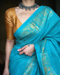Bollywood, indische, pakistanische, ethnische Partykleidung, weiche reine Südseide, Sari für Damen und Mädchen