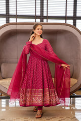 Bollywood Indian Pakistani Ethnic Party Wear Women Soft Pure Georgette Maha Rani Suit With Dupatta Dress