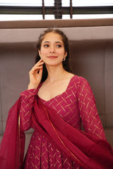 Болливудская индийская пакистанская этническая праздничная одежда, женский мягкий чистый костюм Жоржетты Маха Рани с платьем Dupatta