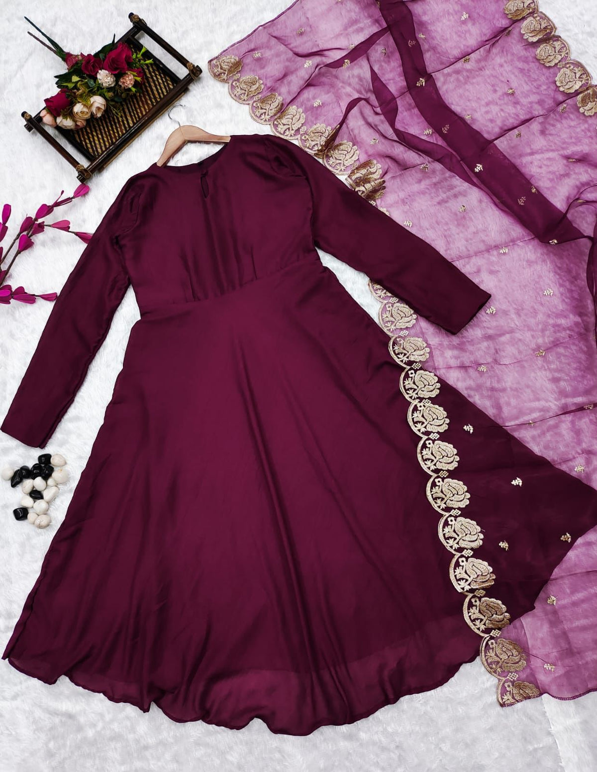 Болливудская индийская пакистанская этническая праздничная одежда женское мягкое чистое платье Vichitra с платьем Dupatta