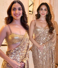 Bollywood, indische, pakistanische, ethnische Partykleidung, weicher, reiner Georgette-Sari