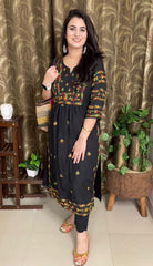 Bollywood Indian Pakistani Women Ethnic Party Wear Soft Pure Cotton Black Dress