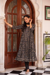 Bollywood Indian Pakistani Ethnic Party Wear Soft Pure Black Bandhani Rayon Set Dress