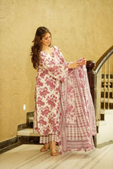 Bollywood Indian Pakistani Ethnic Party Wear Soft Pure Muslin Cotton Suit Set Dress