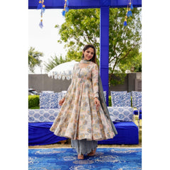 Bollywood Indische Pakistanische Ethnische Party Tragen Weicher Reiner Musselin Baumwolle Anzug Set Kleid