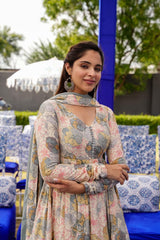 Bollywood Indische Pakistanische Ethnische Party Tragen Weicher Reiner Musselin Baumwolle Anzug Set Kleid