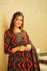 Bollywood Indische Pakistanische Ethno Party Wear Weiche Reine Viskose Baumwolle Braun Ethno Anzug Set Kleid