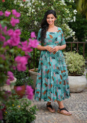 Bollywood, indische, pakistanische, ethnische Partykleidung, weiches, reines Georgette-Maxikleid mit Gepardenmuster