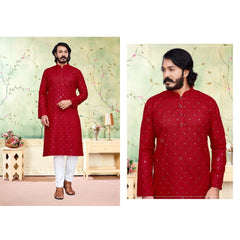 Bollywood Indische Pakistanische Ethnische Party Tragen Weiche Reine Baumwolle Männer Kurta Pyjama