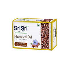 Sri Sri Tattva Ayurvedic Flaxseed Oil Veg Capsule 500mg Vegetarian 2 X 30 Capsule