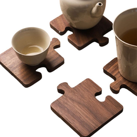 Wooden Decor Fancy Wooden Tea Coaster Peilem Mdf Wood 6 Piece Set