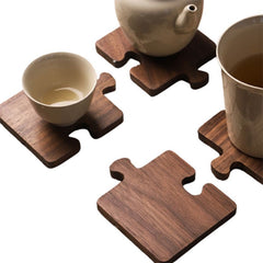 Wooden Decor Fancy Wooden Tea Coaster Peilem Mdf Wood 6 Piece Set