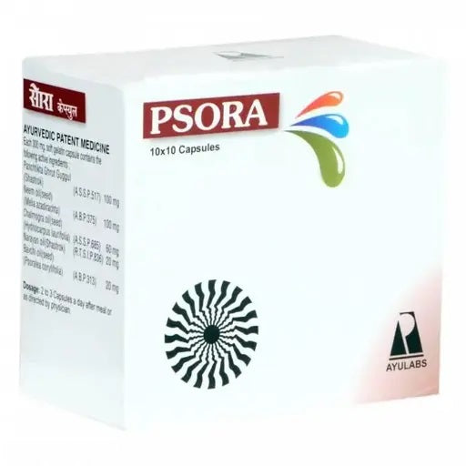 AyuLabs Ayurvedic Psora 100 Capsule,Oil & Ointment