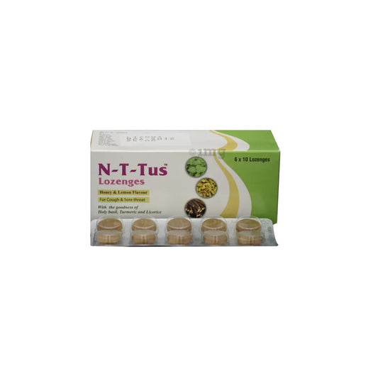 Cadila Chezgreen Ayurvedic N-T-Tus Honey Lemon 6 X 10 Lozenges