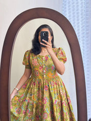 Bollywood Indian Ethnic Party Wear Pure Soft Cotton Print Dress