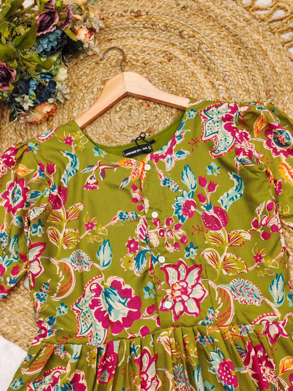 Bollywood Indian Ethnic Party Wear Pure Soft Cotton Print Dress