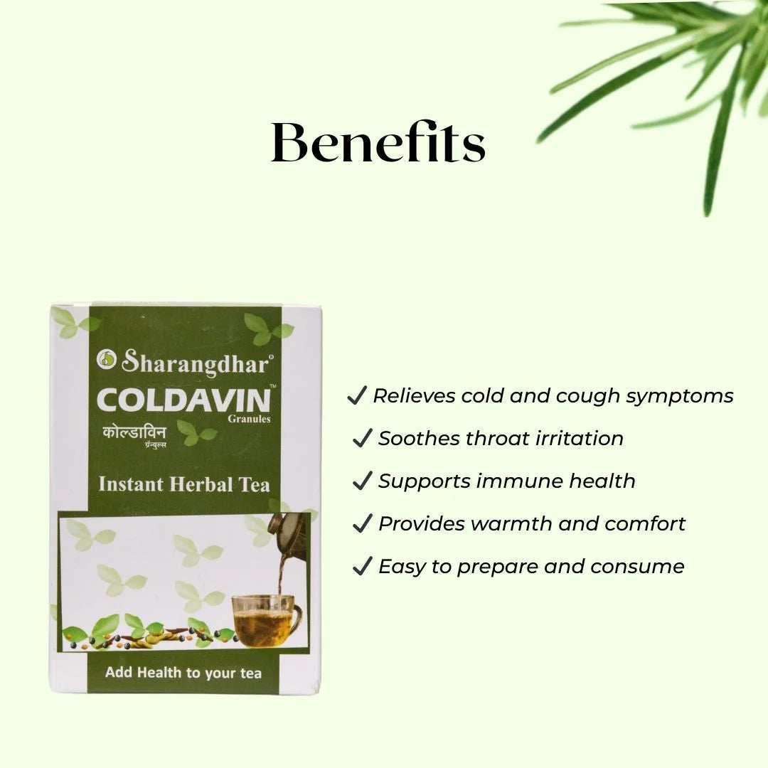 Sharangdhar Ayurvedic Coldavin Instant Tea 100g