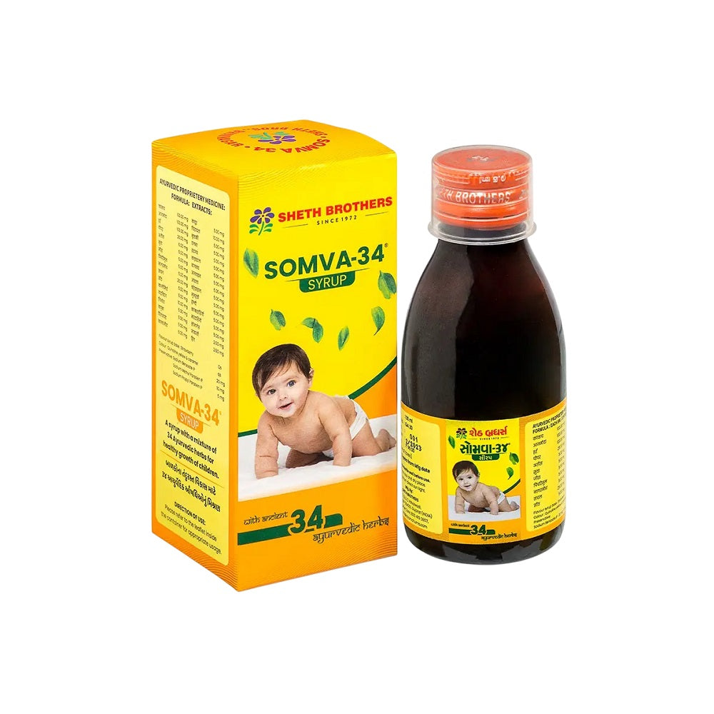 Sheth Brothers Ayurvedic Somva 34 For Babies Powder & Syrup