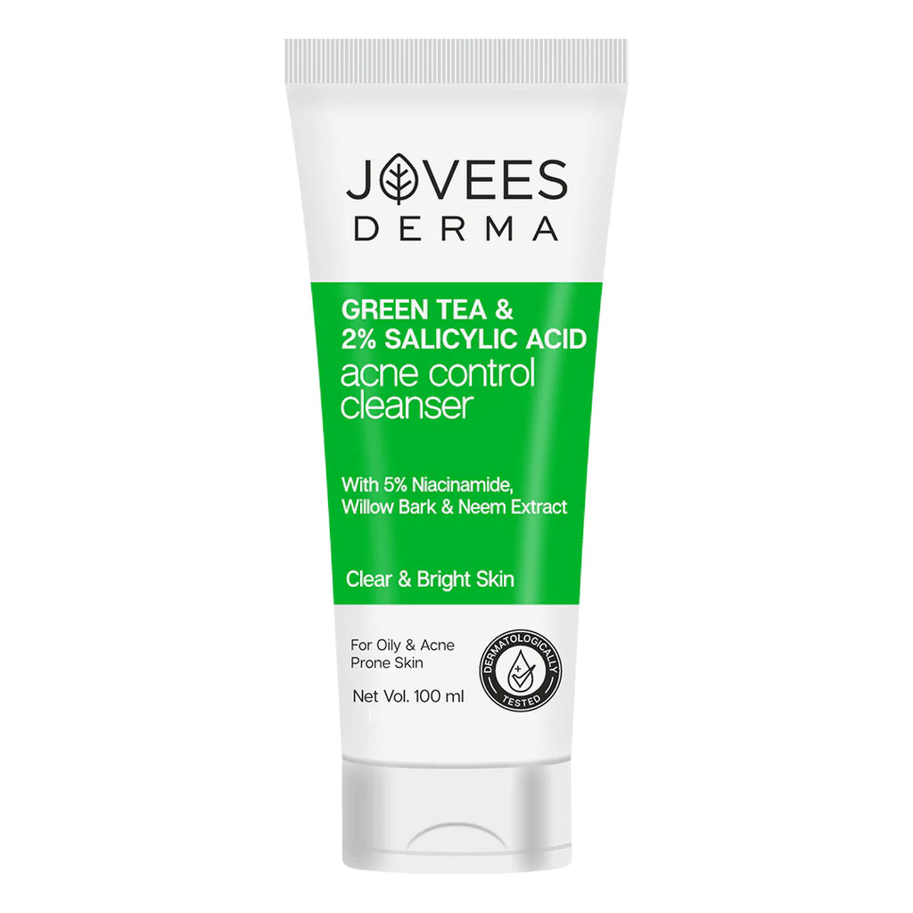 Jovees Herbal Cosmetics Derma Green Tea & 2% Salicylic Acid Acne Control Cleanser 100ml