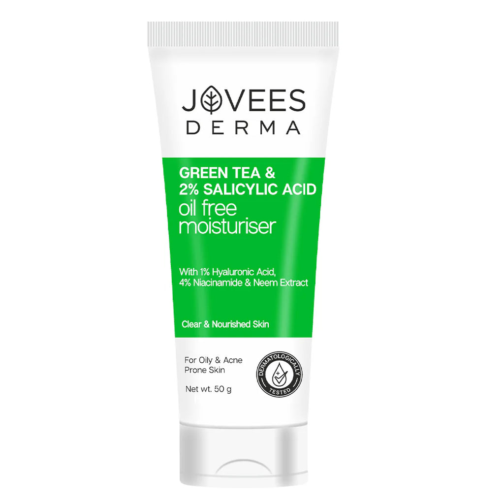 Jovees Herbal Cosmetics Derma Green Tea & 2% Salicylic Acid Oil Free Moisturiser 50g