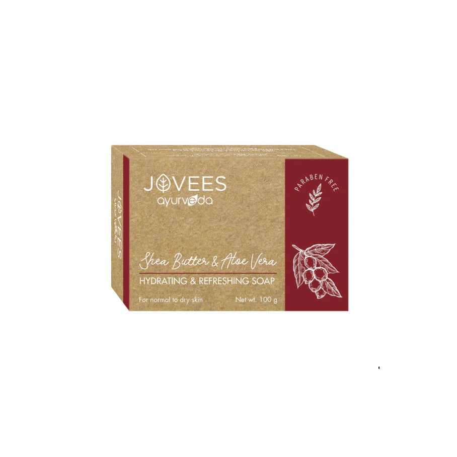 Jovees Herbal Cosmetics Shea Butter & Aloe Vera Hydrating & Refreshing Soap 100g