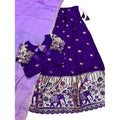 Indian Women Ethnic Party Wear Pure Soft Saree Set Lehengha Blouse Dupatta
