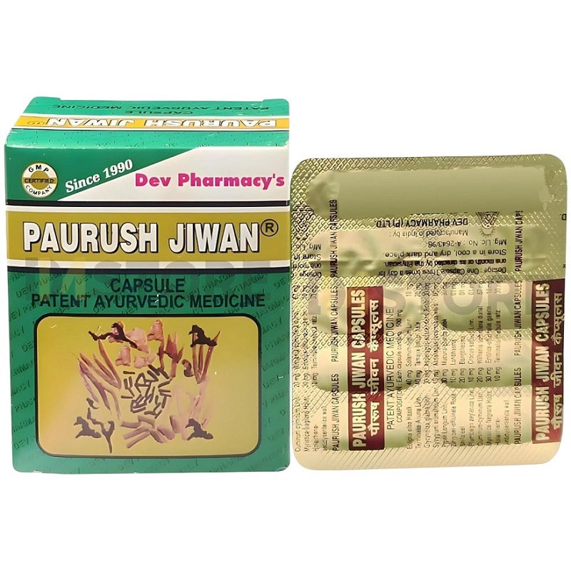 Dev Pharmacy Paurush Jiwan Ayurvedic Capsule – 60 Capsules