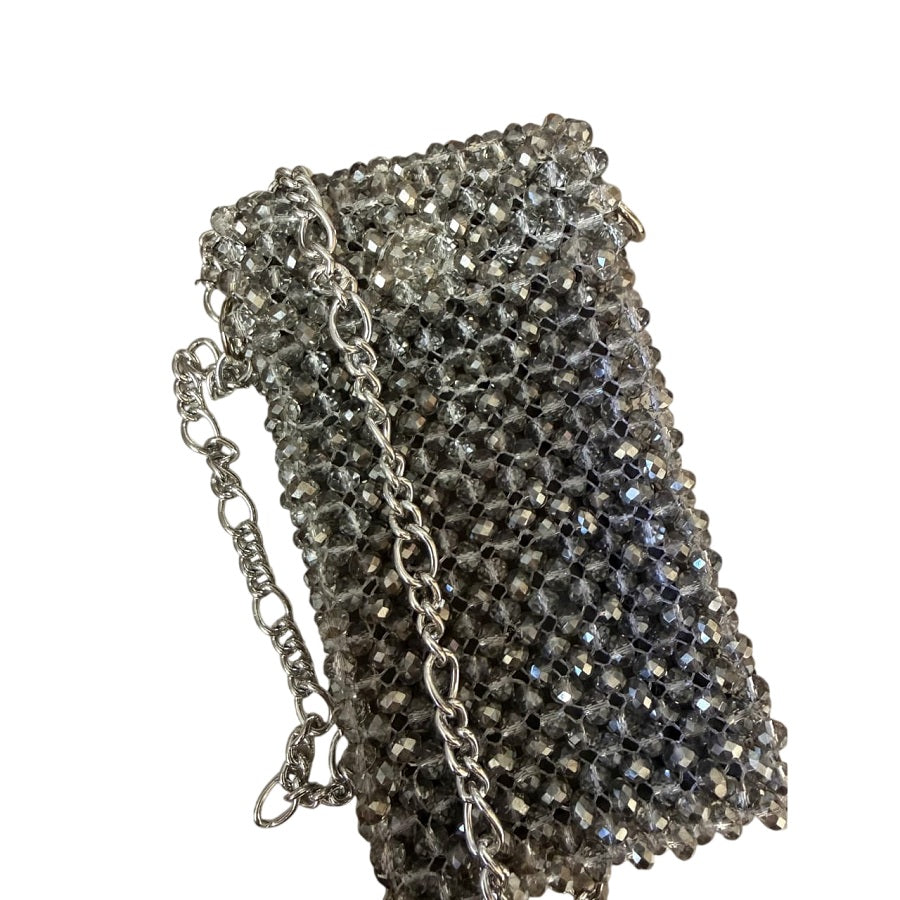 Elegant Phone Case Gray,Pink & Blue Beaded Crystal Bags