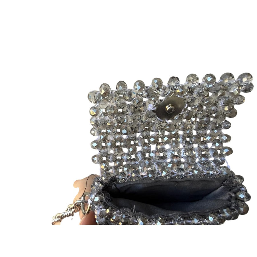 Elegant Phone Case Gray,Pink & Blue Beaded Crystal Bags