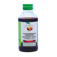 Vaidyaratnam Ayurvedische Patolamooladi Kashayam-Flüssigkeit 200 ml