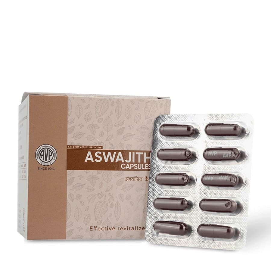 Arya Vaidya Pharmacy AVP Aswajith Ayurvedic Capsules