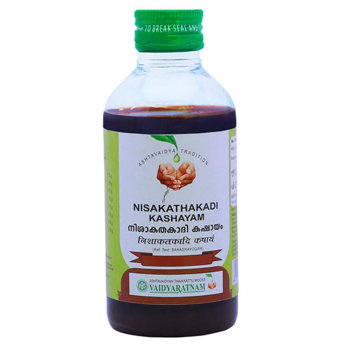 Vaidyaratnam Ayurvedische Nisakathakadi Kashayam Flüssigkeit 200 ML