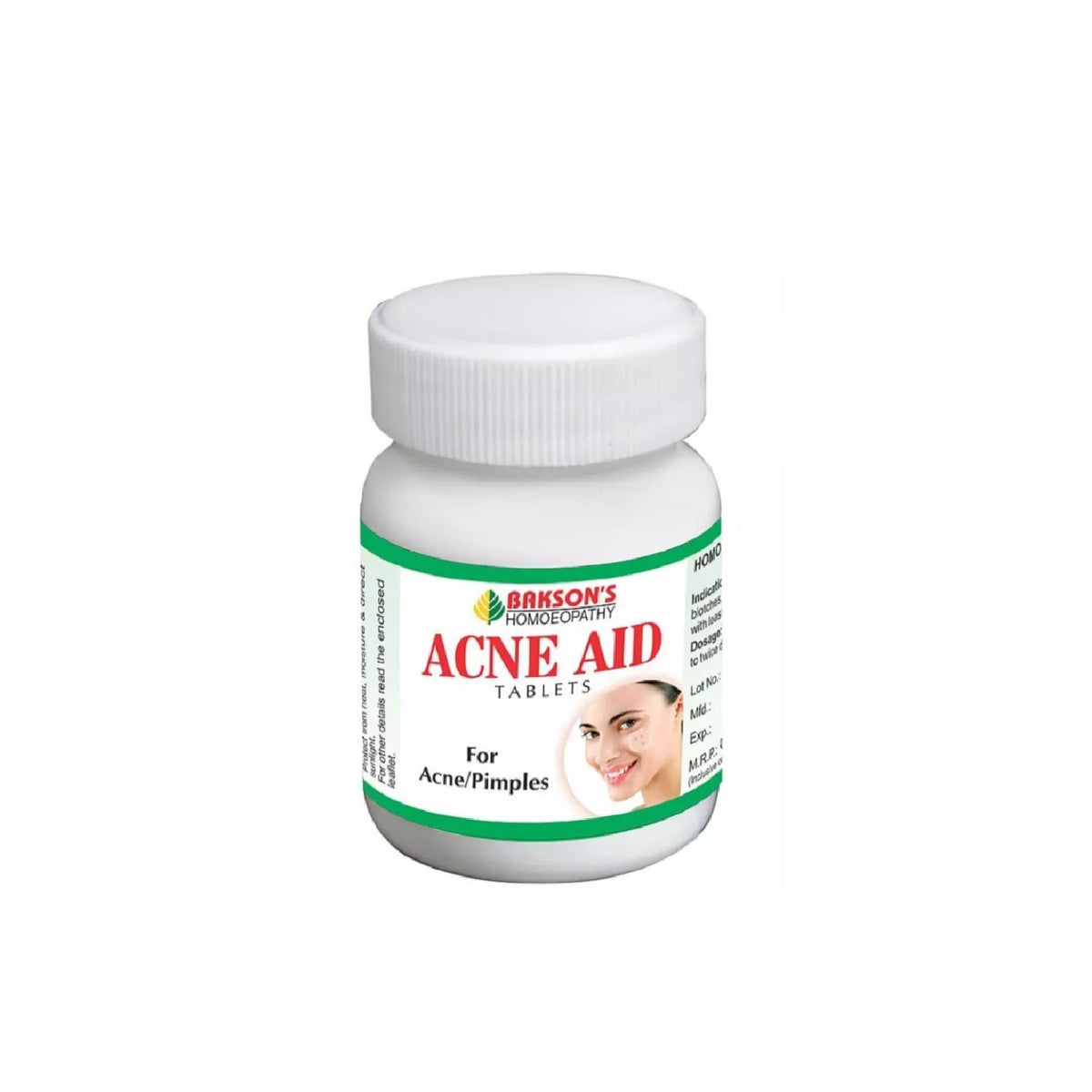 Bakson's Homoeopathy Acne Aid Clears Skin, 75 Tabletten und Creme, 30 g