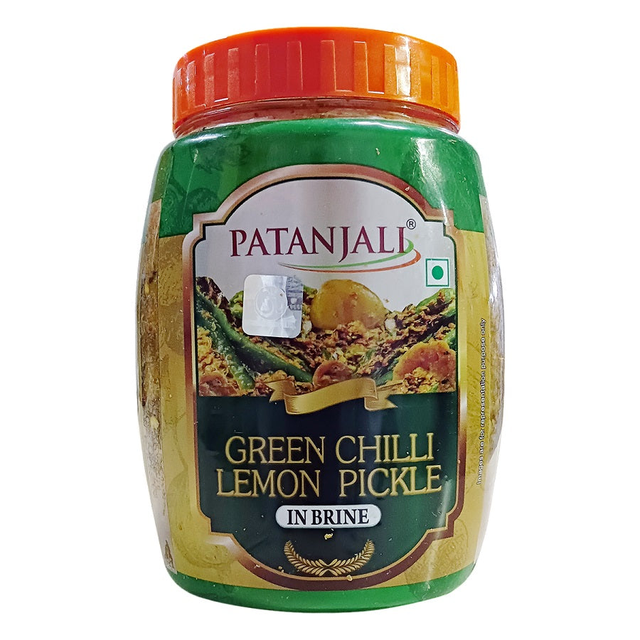 Patanjali Green Chilli Lemon Pickle Sauce 500g