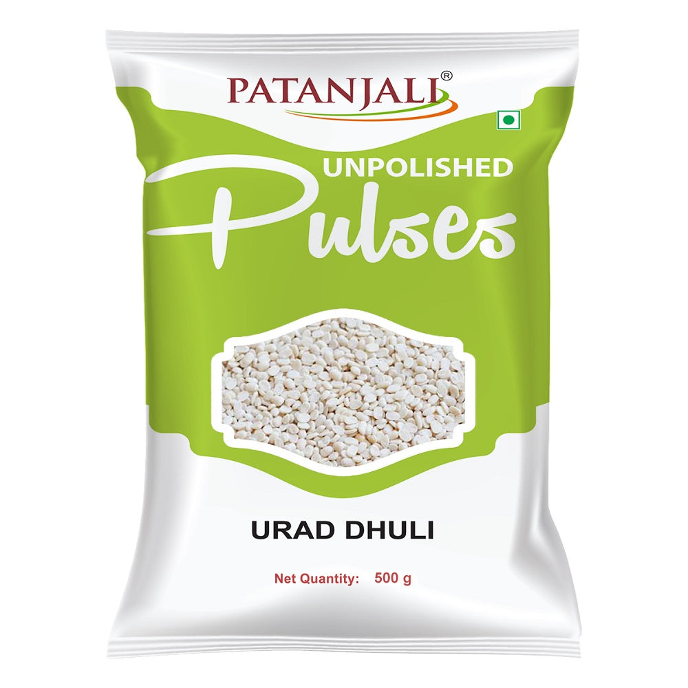 Patanjali Unpolished Pulses Urad Dhuli Dry Beans