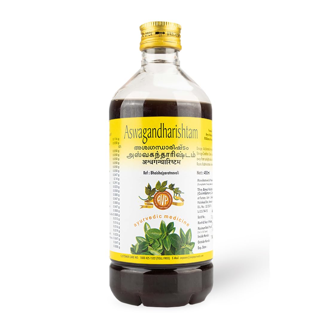 AVP Ayurvedic Aswagandharishtam Liquid 450ml