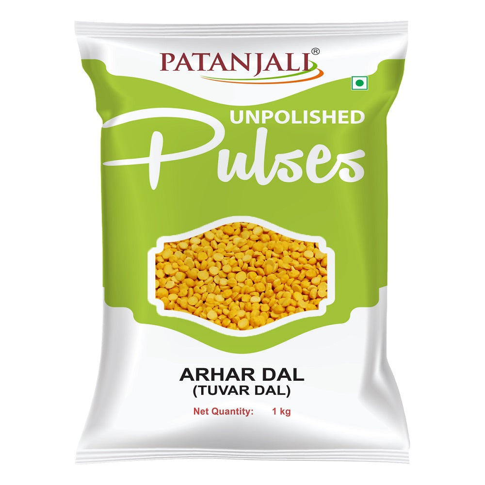 Patanjali Unpolished Pulses Arhar Dal (Tuvar Dal) Dry Beans