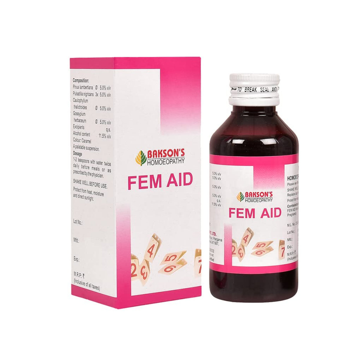 Bakson's Homoeopathy Fem Aid Female Tonic Suspension Liquid