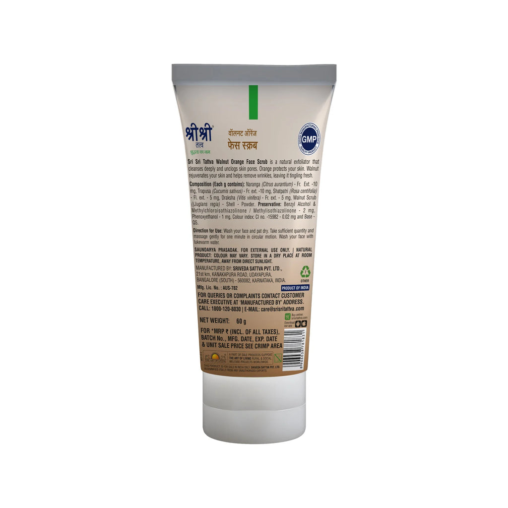 Sri Sri Tattva Walnut Orange Face Scrub 60gm