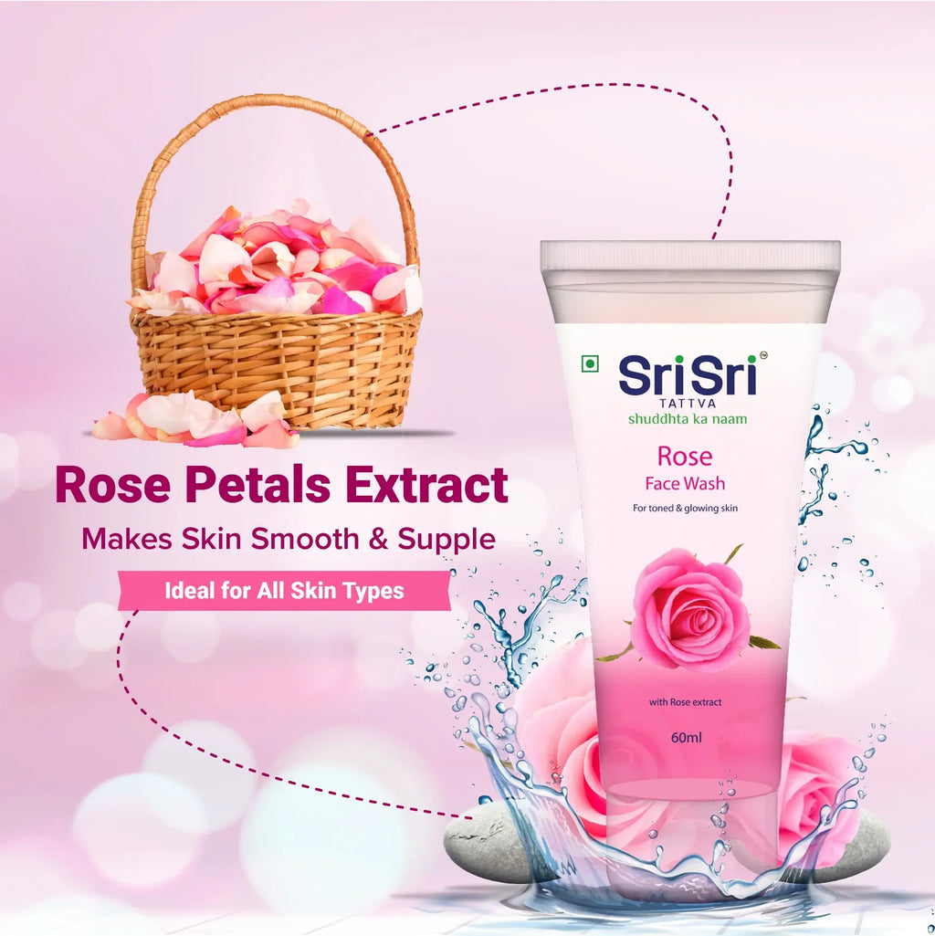 Sri Sri Tattva Rose With Rose Extract Face Wash 60ml